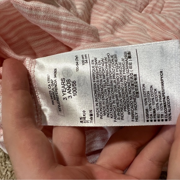 GAP Pink and White Striped Kids Romper EUC - Picture 4 of 4